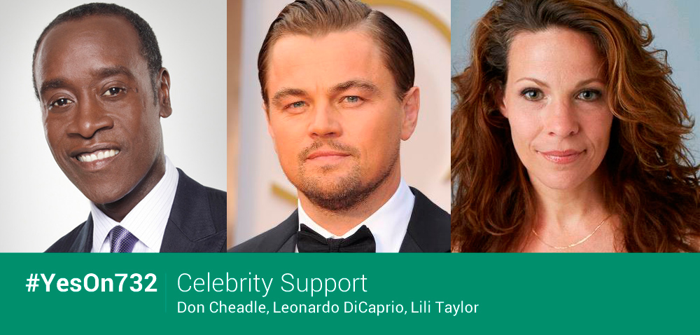 Celebrity support for I-732: Don Cheadle, Leonardo DiCaprio, Lili Taylor